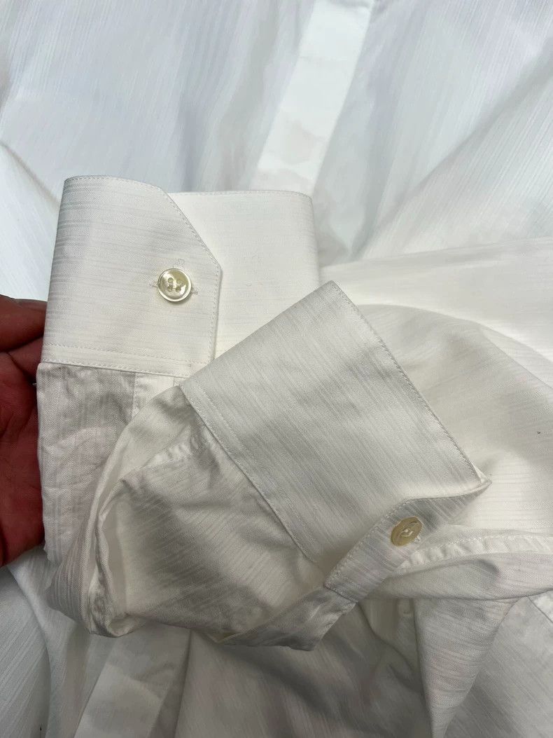 Saint Laurent Paris Saint Laurent White Striped Button-Up Shirt Size US M / EU 48-50 / 2 - 5 Thumbnail