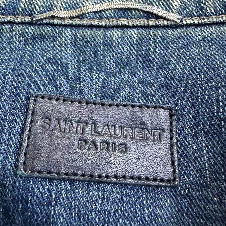Saint Laurent Paris Saint Laurent Shark Denim Jacket Size S Size US S / EU 44-46 / 1 - 4 Thumbnail