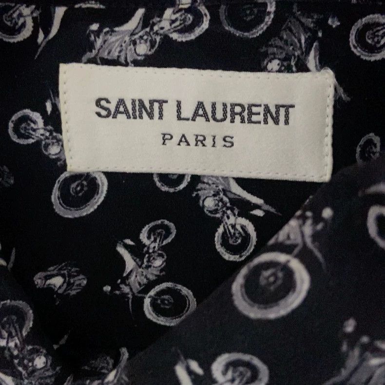Saint Laurent Paris Black Silk Saint Laurent Shirt Size US L / EU 52-54 / 3 - 2 Thumbnail