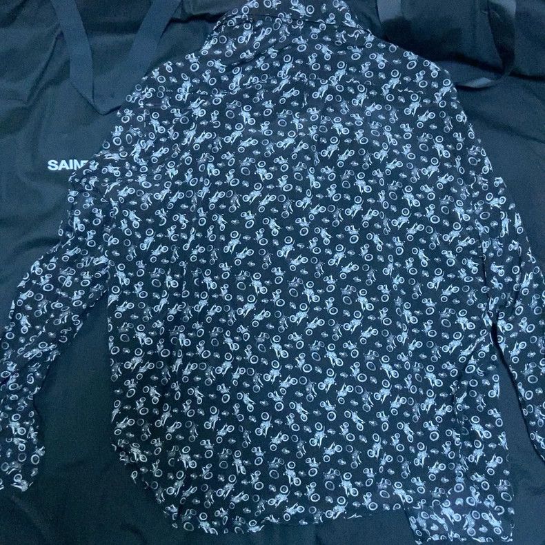 Saint Laurent Paris Black Silk Saint Laurent Shirt Size US L / EU 52-54 / 3 - 5 Thumbnail