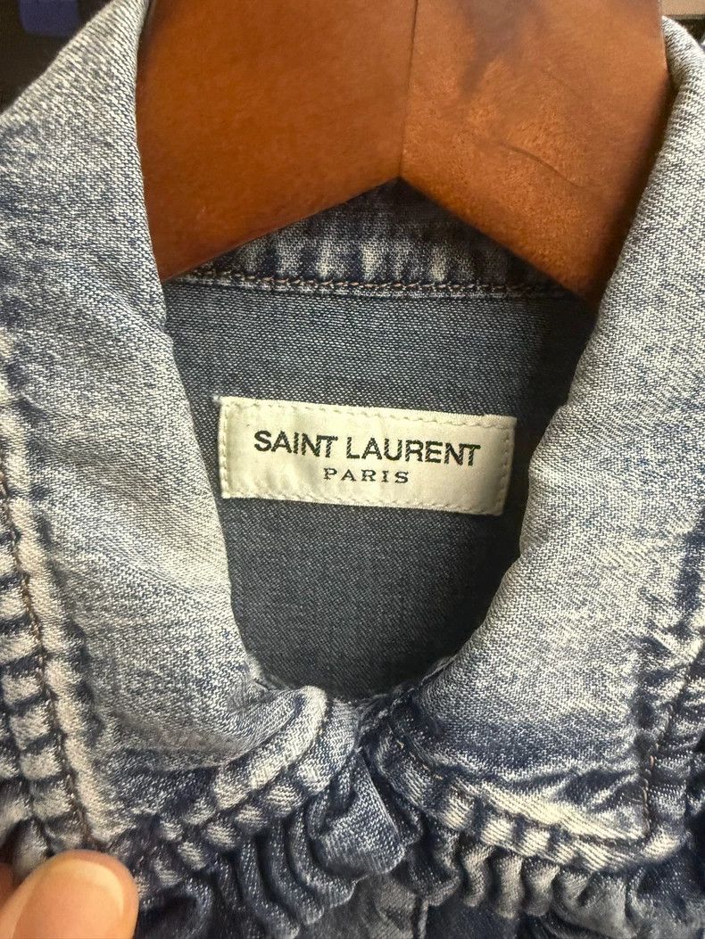 Saint Laurent Paris Saint Laurent Denim Button-Up Shirt M Size US M / EU 48-50 / 2 - 2 Thumbnail