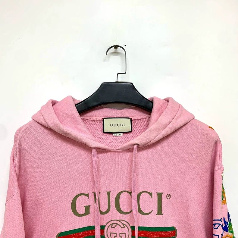 Gucci Gucci Pink Hoodie with Print Size US S / EU 44-46 / 1 - 5 Thumbnail