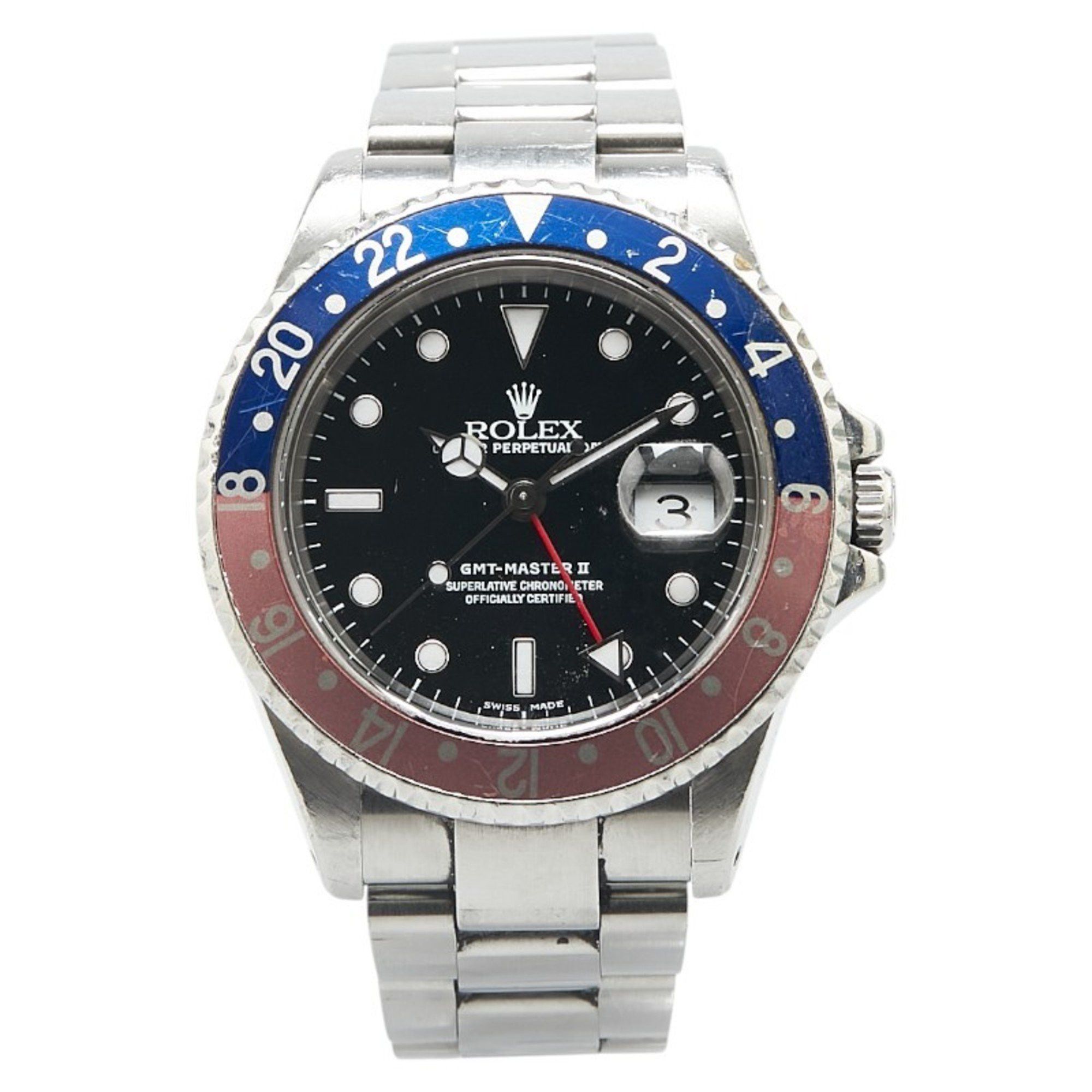 Rolex Rolex GMT Master II Watch 16710 Automatic Black Dial Stainless Steel Men's ROLEX Size ONE SIZE - 2 Thumbnail
