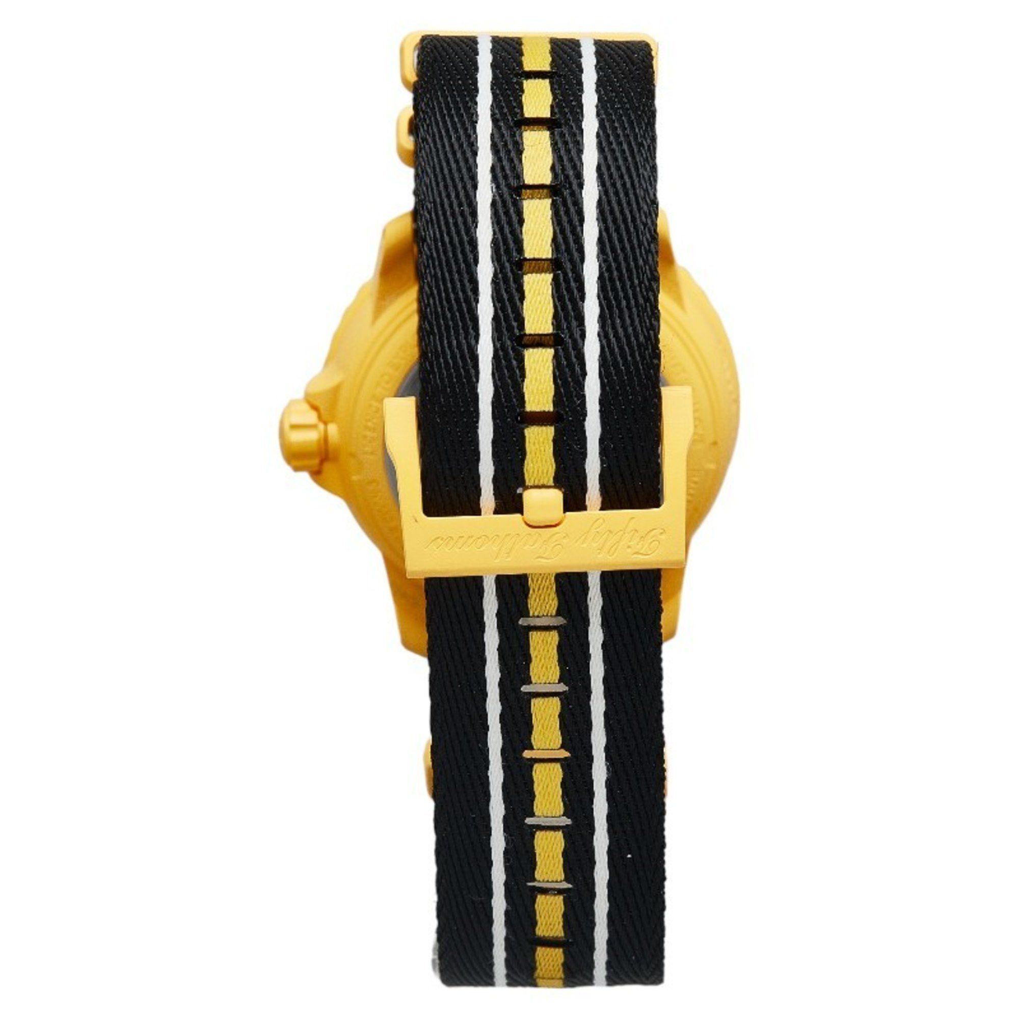 Swatch Swatch x Blancpain PACIFIC OCEAN Watch SO35P100 Automatic White Black Dial Plastic Nylon Men's Size ONE SIZE - 4 Thumbnail