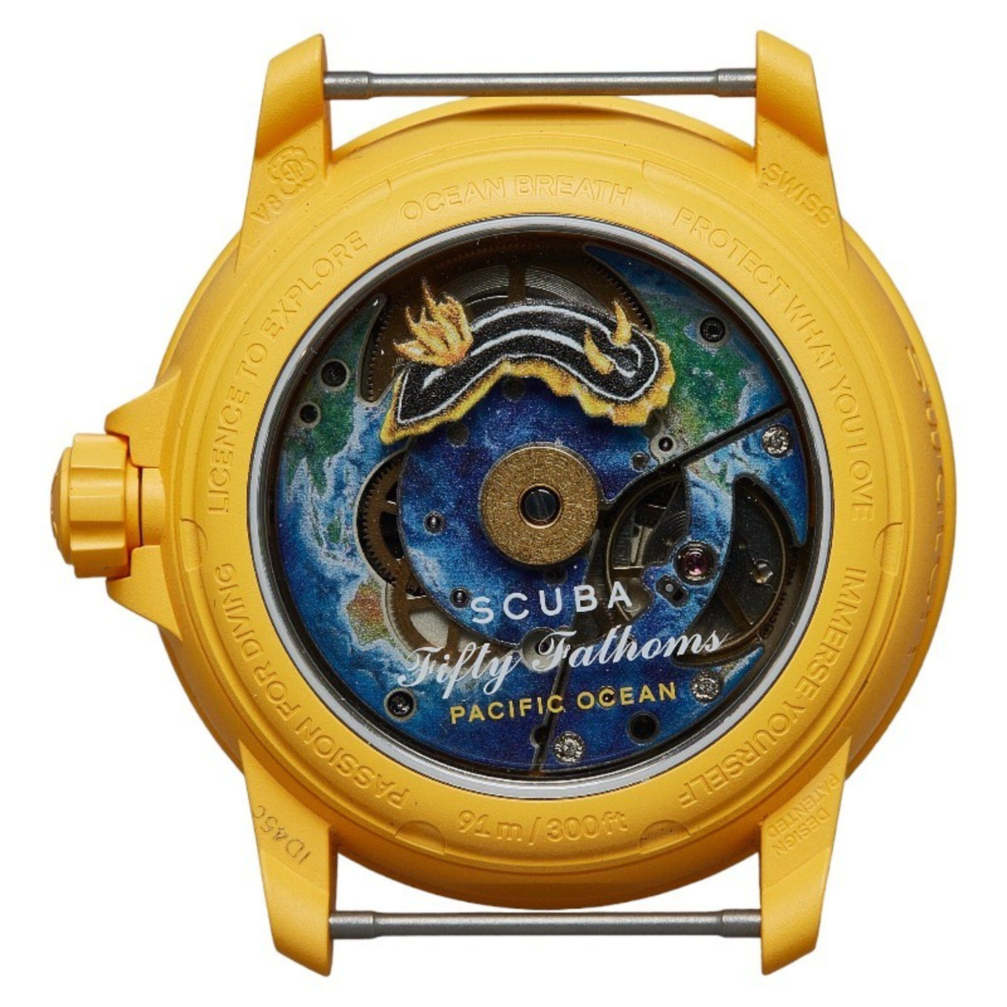 Swatch Swatch x Blancpain PACIFIC OCEAN Watch SO35P100 Automatic White Black Dial Plastic Nylon Men's Size ONE SIZE - 6 Thumbnail