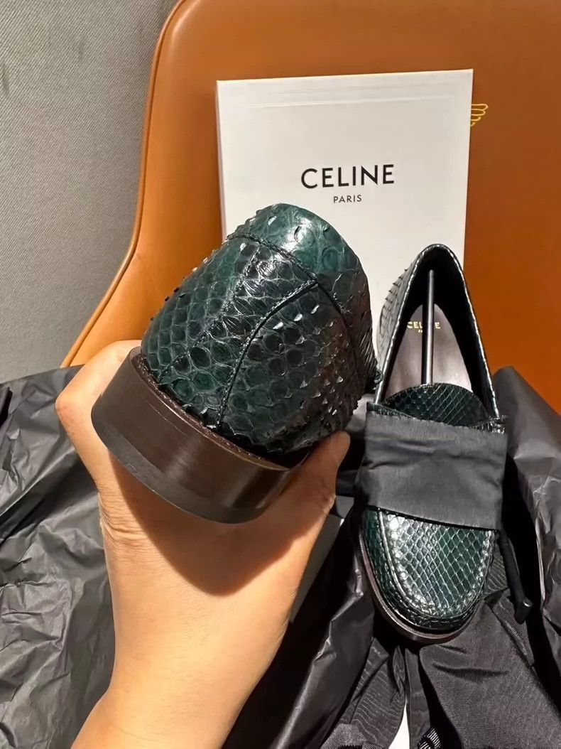 Celine CELINE snakeskin loafers-zp Size US 7 / EU 40 - 3 Thumbnail