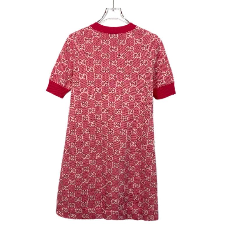 Gucci Pink Logo Knit Dress by Gucci Size US XS / EU 42 / 0 - 2 Thumbnail