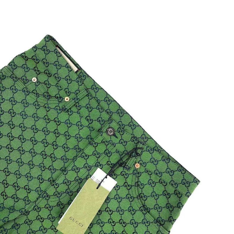 Gucci Gucci Green Logo Printed Long Pants Size US 36 / EU 52 - 2 Thumbnail