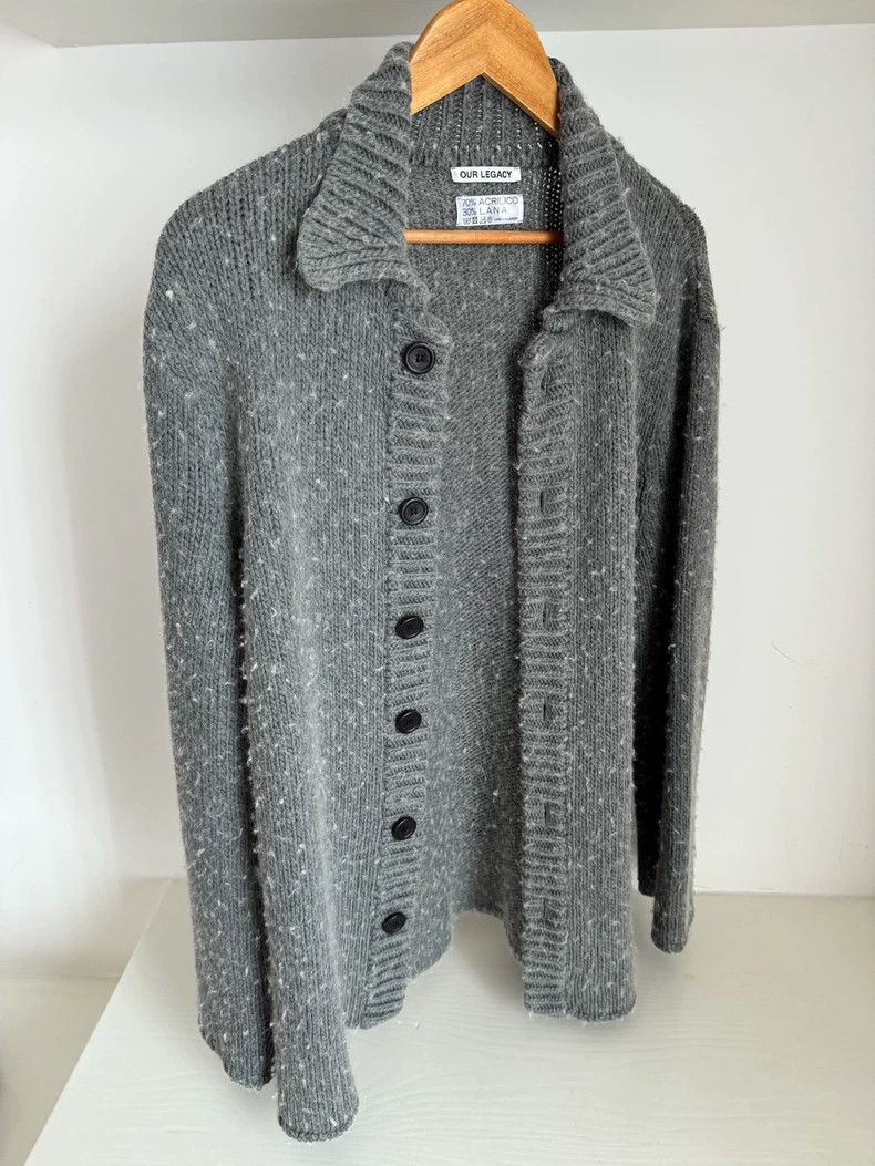Our Legacy Our Legacy Gray Knit Cardigan Sweater Size US M / EU 48-50 / 2 - 2 Thumbnail