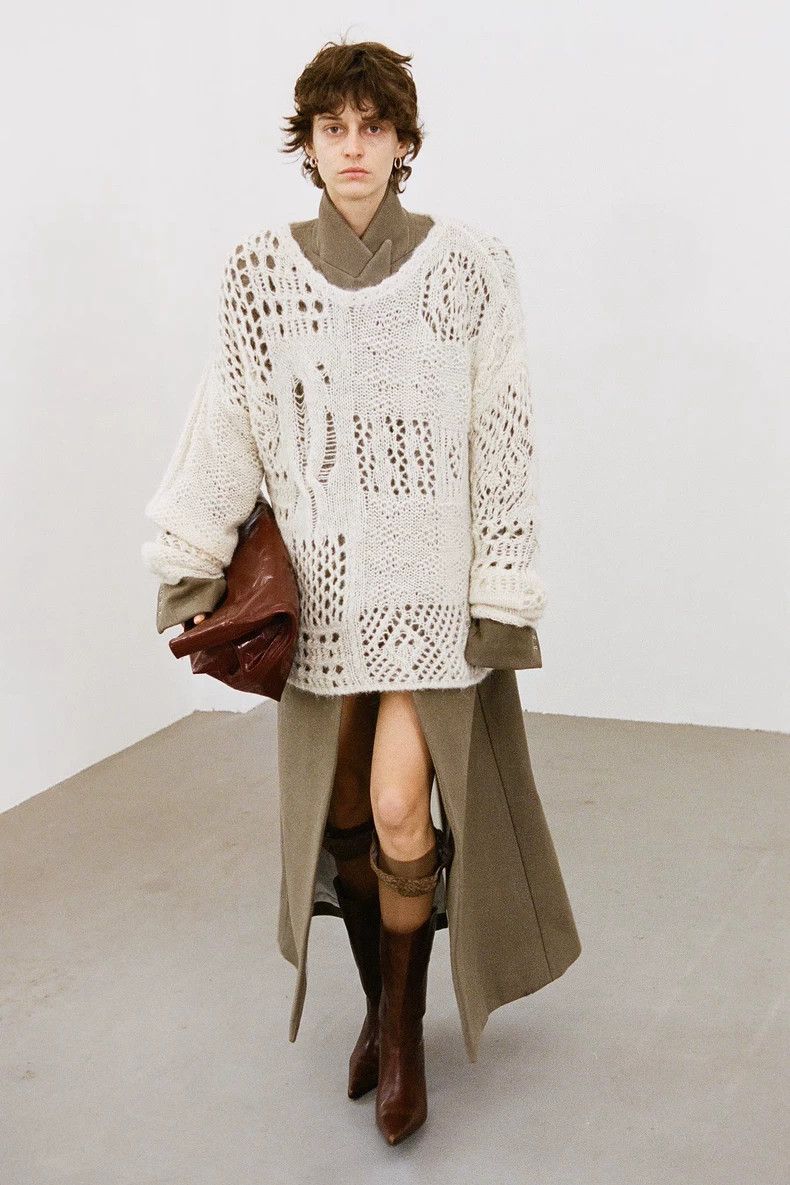 Our Legacy Our Legacy V-Neck Crochet Sweater Size US L / EU 52-54 / 3 - 8 Thumbnail