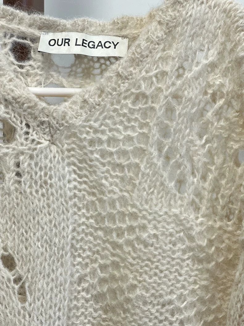 Our Legacy Our Legacy V-Neck Crochet Sweater Size US L / EU 52-54 / 3 - 3 Thumbnail