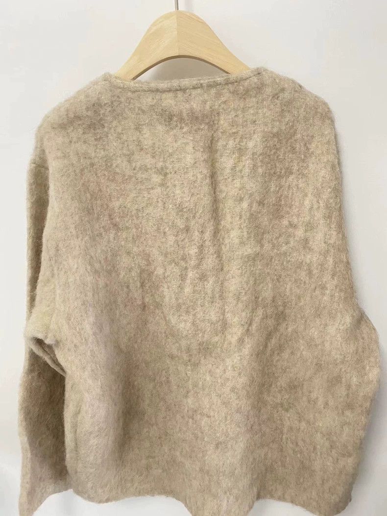 Our Legacy Our Legacy Light Grey Mohair Cardigan Size US M / EU 48-50 / 2 - 2 Thumbnail