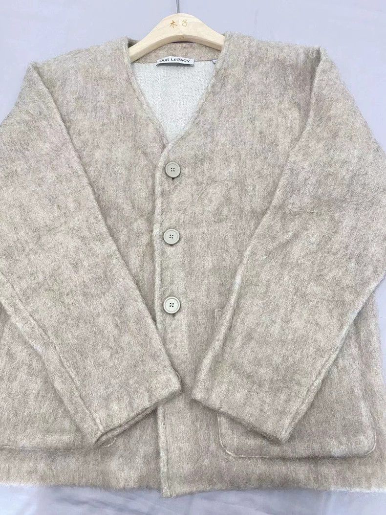 Our Legacy Our Legacy Light Grey Mohair Cardigan Size US M / EU 48-50 / 2 - 7 Thumbnail