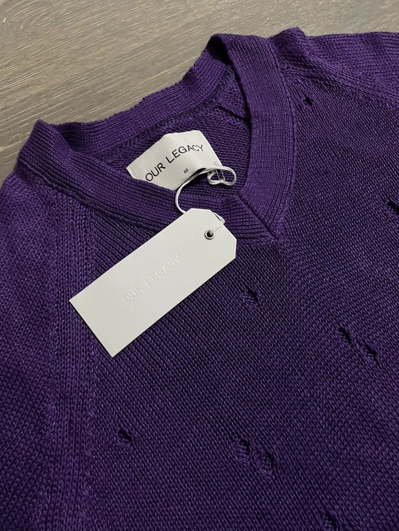 Our Legacy Our Legacy Purple Distressed Sweater Size US M / EU 48-50 / 2 - 4 Thumbnail
