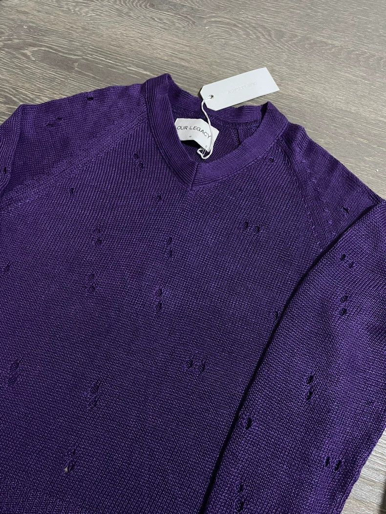 Our Legacy Our Legacy Purple Distressed Sweater Size US M / EU 48-50 / 2 - 2 Thumbnail
