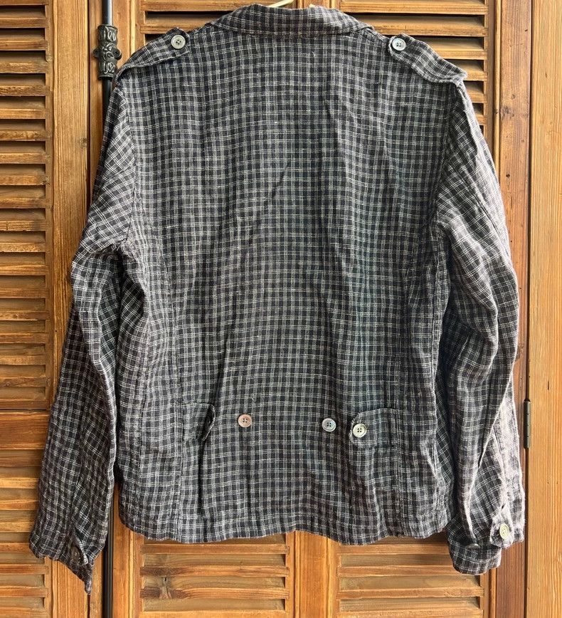Dark Blue Plaid Shirt Jacket