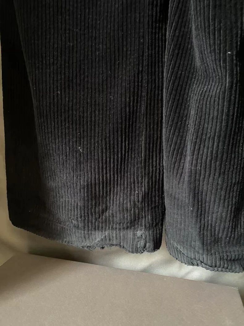 Rick Owens Black Wide-Leg Corduroy Pants Size US 26 / EU 42 - 4 Thumbnail