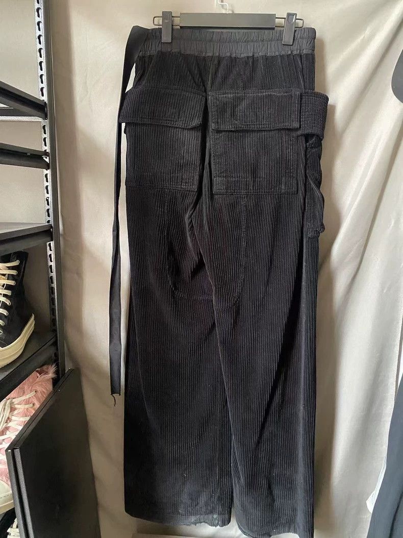 Rick Owens Black Wide-Leg Corduroy Pants Size US 26 / EU 42 - 3 Thumbnail