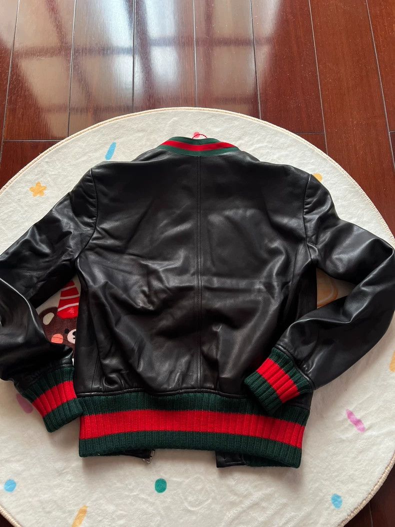 Gucci Gucci Black Leather Bomber Jacket Size XS / US 0-2 / IT 36-38 - 4 Thumbnail