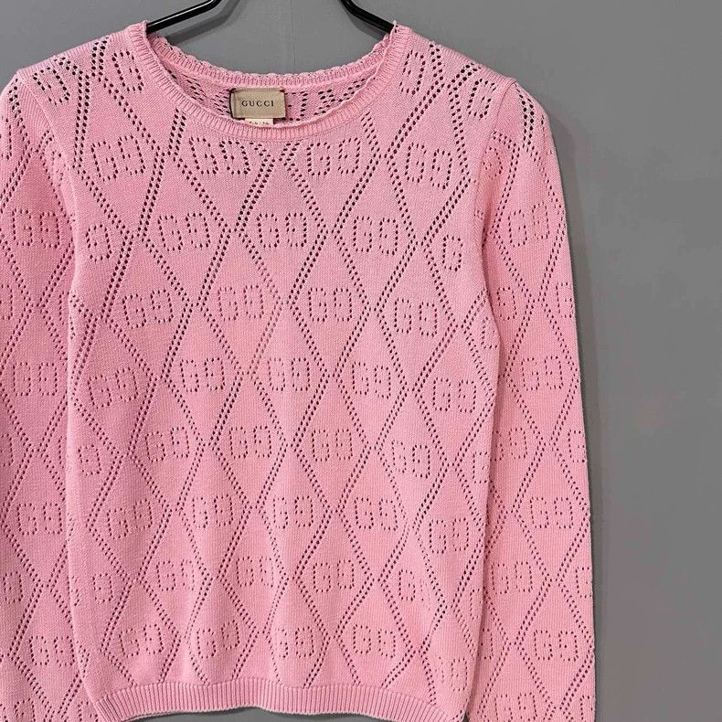 Gucci Pink Knit Sweater by Gucci Size US M / EU 48-50 / 2 - 2 Thumbnail