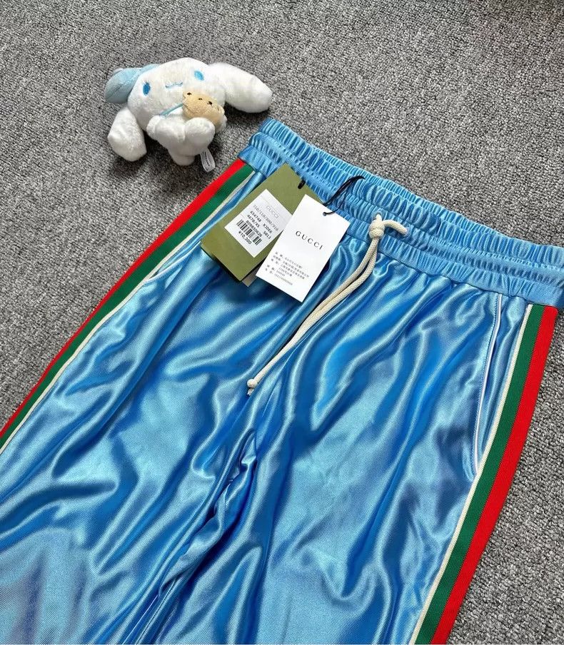 Gucci Gucci Silk Drawstring Sports Pants in Blue Size US 26 / EU 42 - 2 Thumbnail