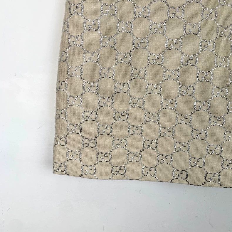 Gucci Beige Silk GG Printed Skirt