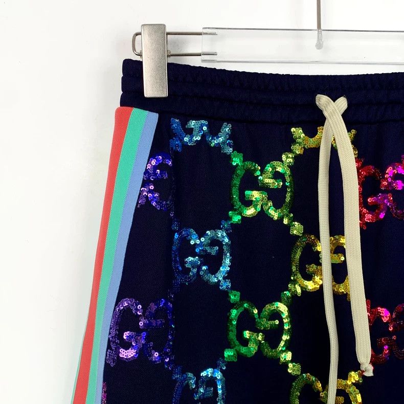 Gucci Gucci Blue Logo Sequin Drawstring Skirt Size 26" / US 2 / IT 38 - 3 Thumbnail