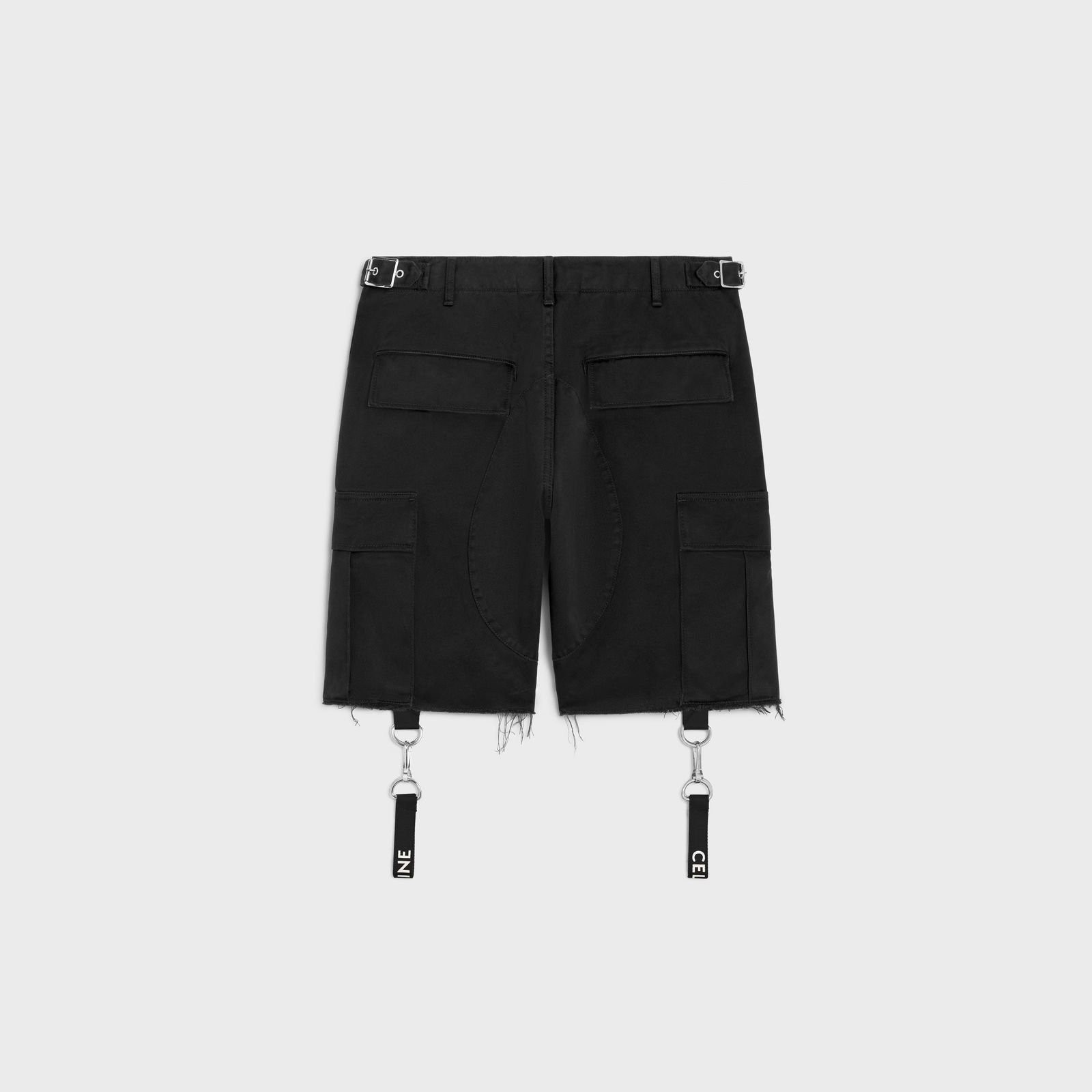 Celine Shorts with Celine Straps in Cotton Black Size US 33 - 2 Thumbnail