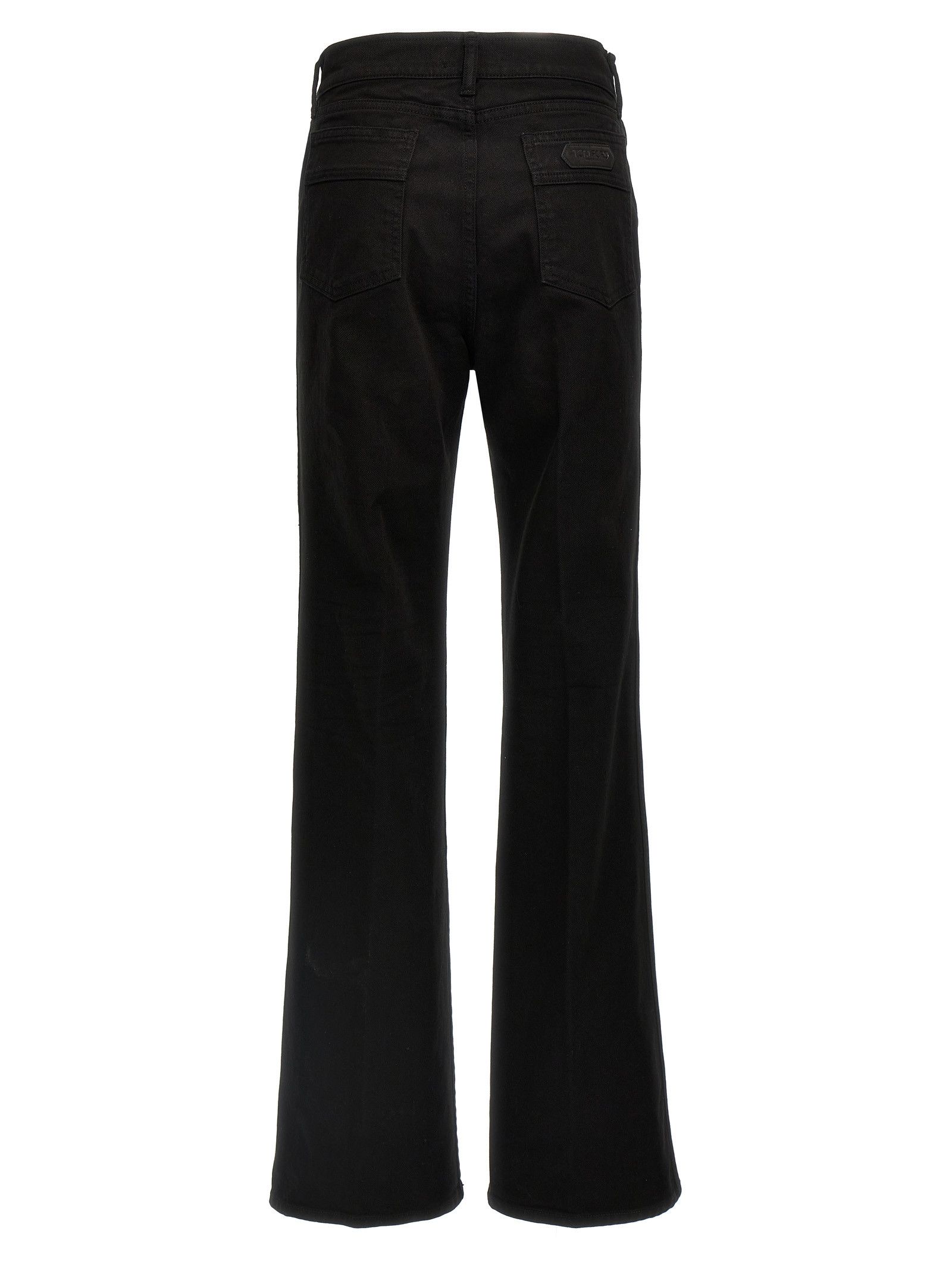 Tom Ford 'Stretch Twill Denim Wide Flare' Jeans Size 24" / US 00 / IT 34 - 2 Thumbnail