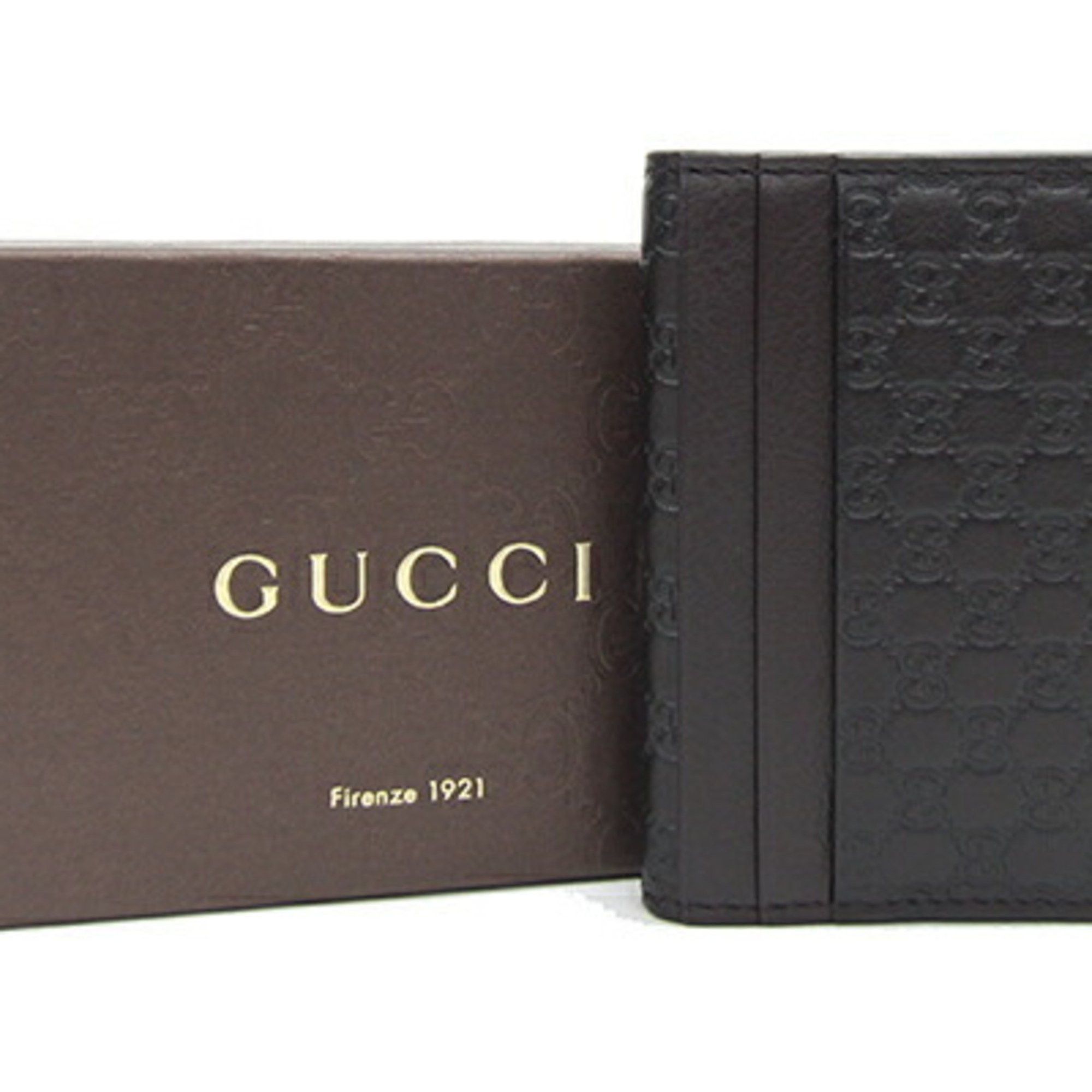 Gucci Gucci Card Case Micro Guccissima 352365 Dark Brown Leather Pass Business Holder Commuter Men's GUCCI Size ONE SIZE - 5 Thumbnail