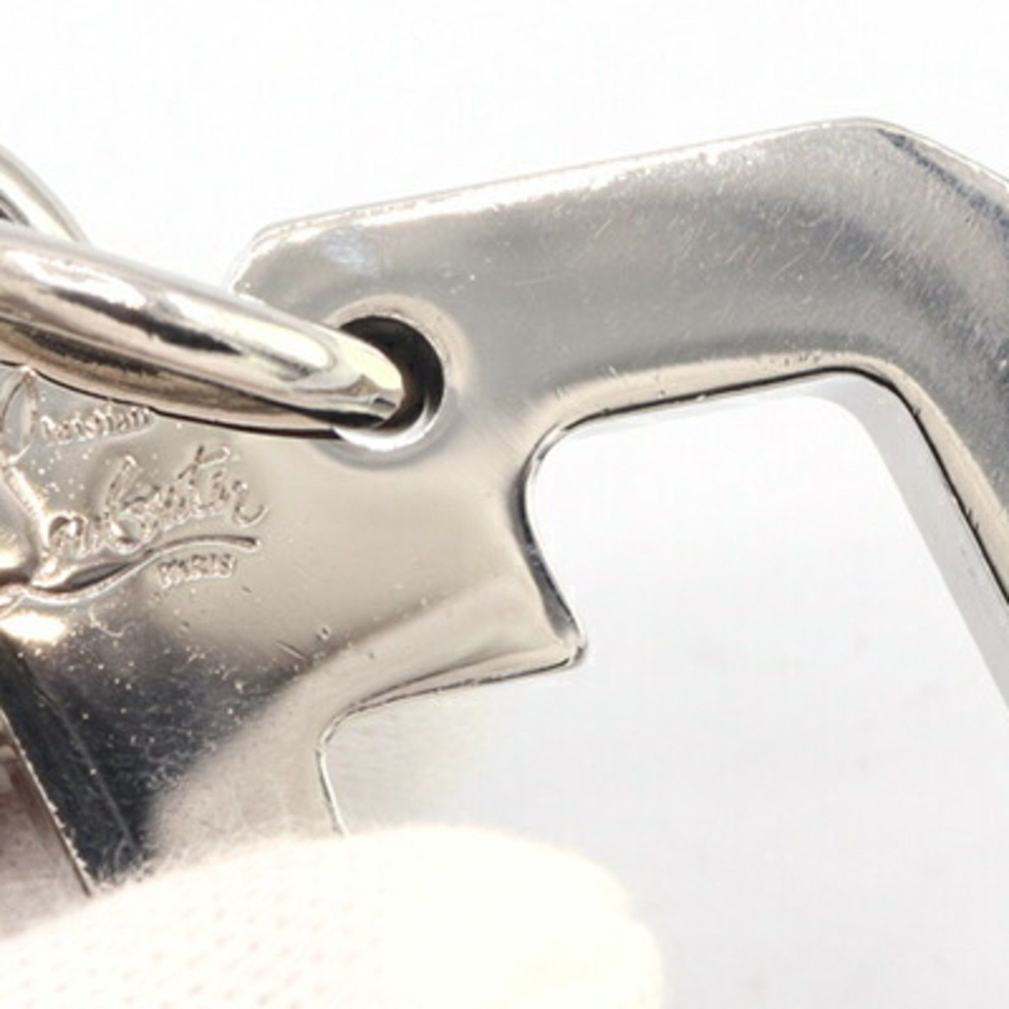 Christian Louboutin Christian Louboutin Keychain Happy Louis 3225169 Silver Light Purple Metal Key Ring CL Bag Charm Men Women Size ONE SIZE - 5 Thumbnail