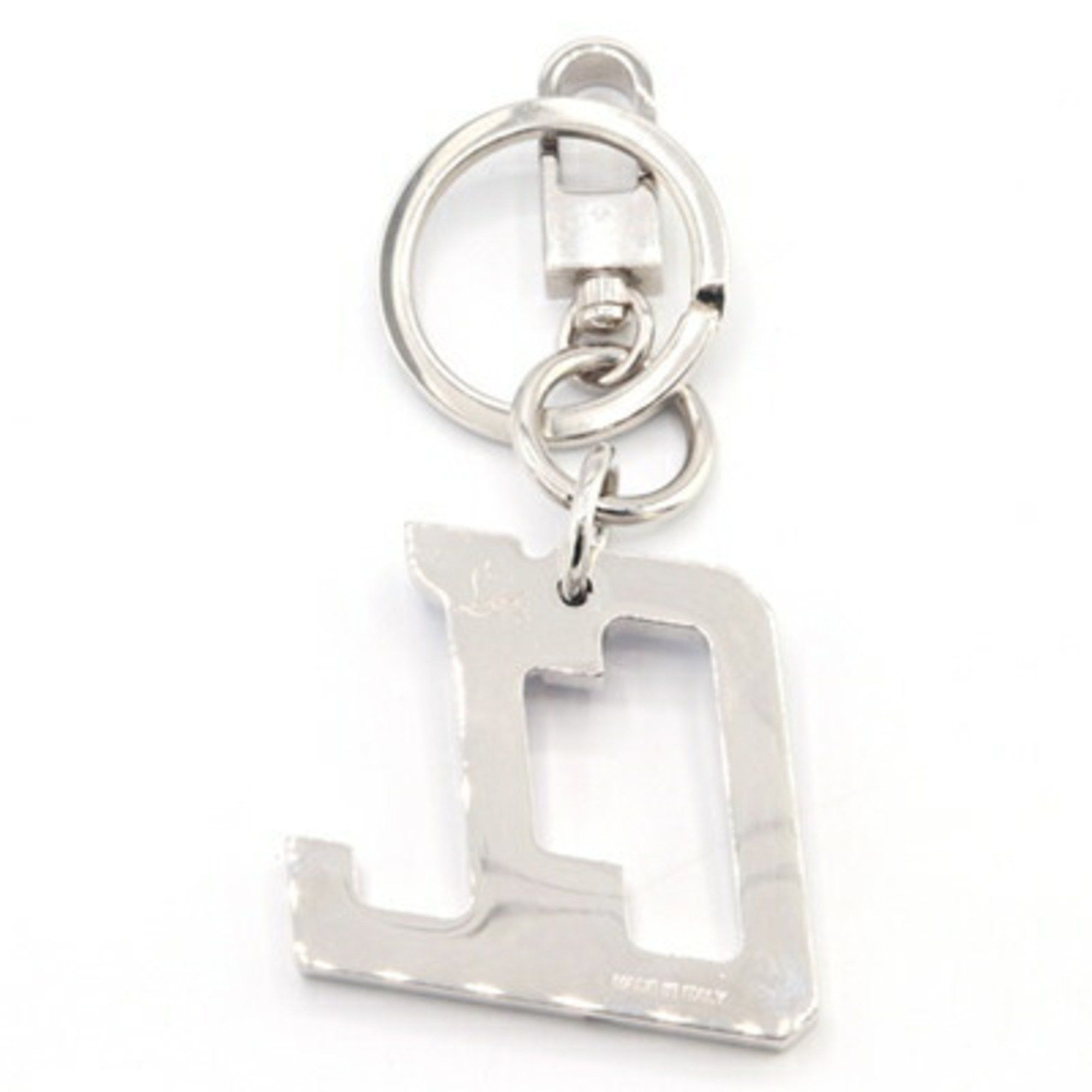 Christian Louboutin Christian Louboutin Keychain Happy Louis 3225169 Silver Light Purple Metal Key Ring CL Bag Charm Men Women Size ONE SIZE - 2 Thumbnail