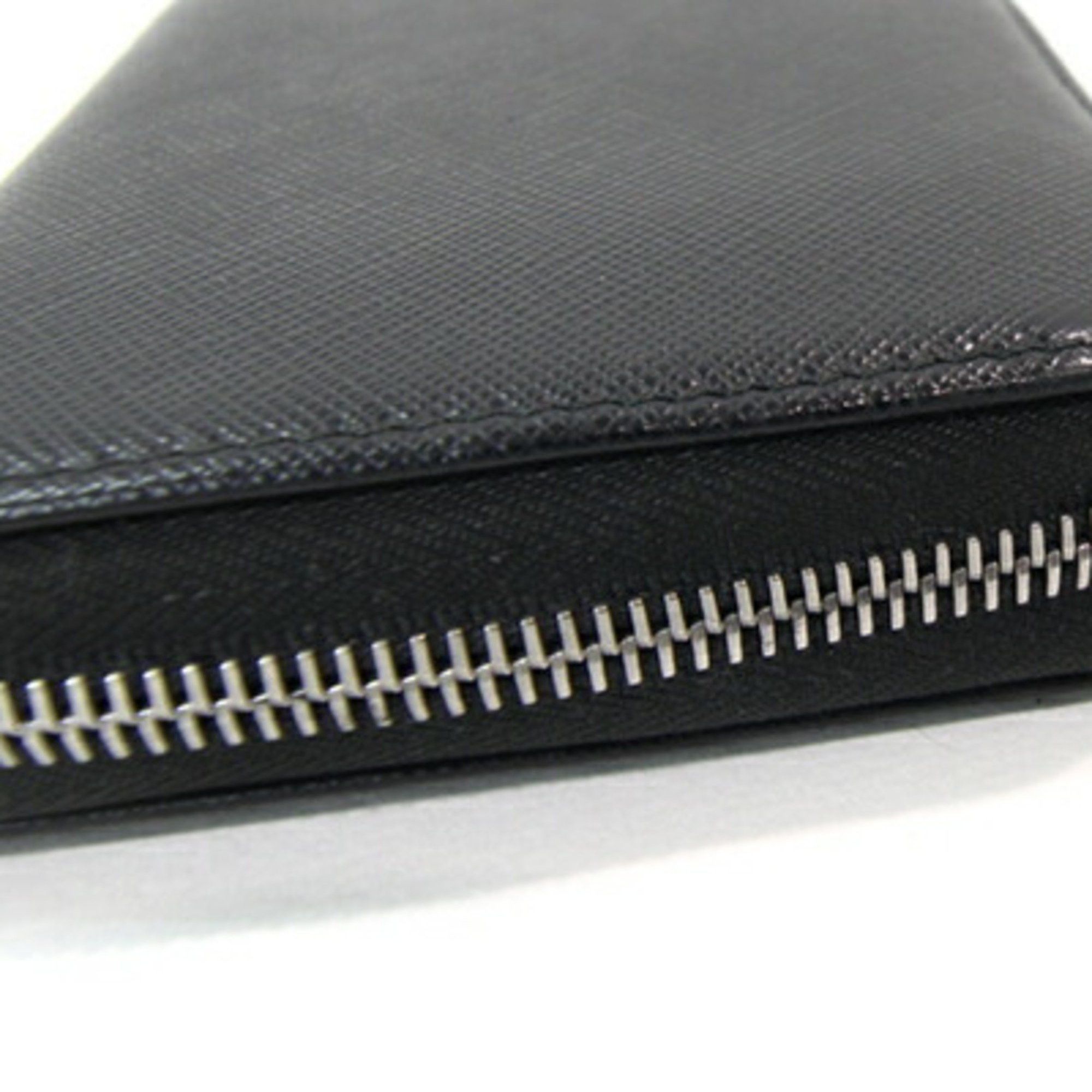 Prada Prada Round Long Wallet 2ML317 Black Leather Zip Men's PRADA Size ONE SIZE - 5 Thumbnail