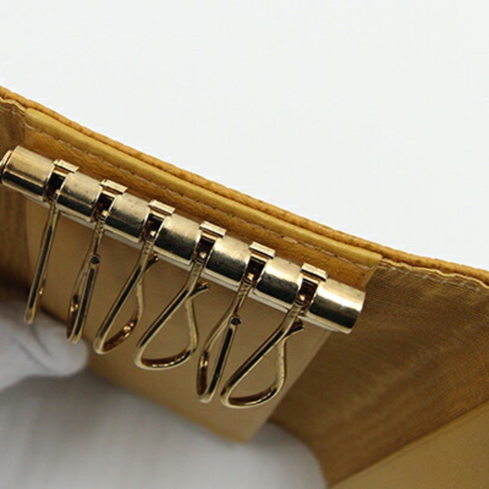 Chanel Chanel 6-ring key case with Coco Mark A13502 Yellow Caviar skin Keys Women's CHANEL Size ONE SIZE - 6 Thumbnail