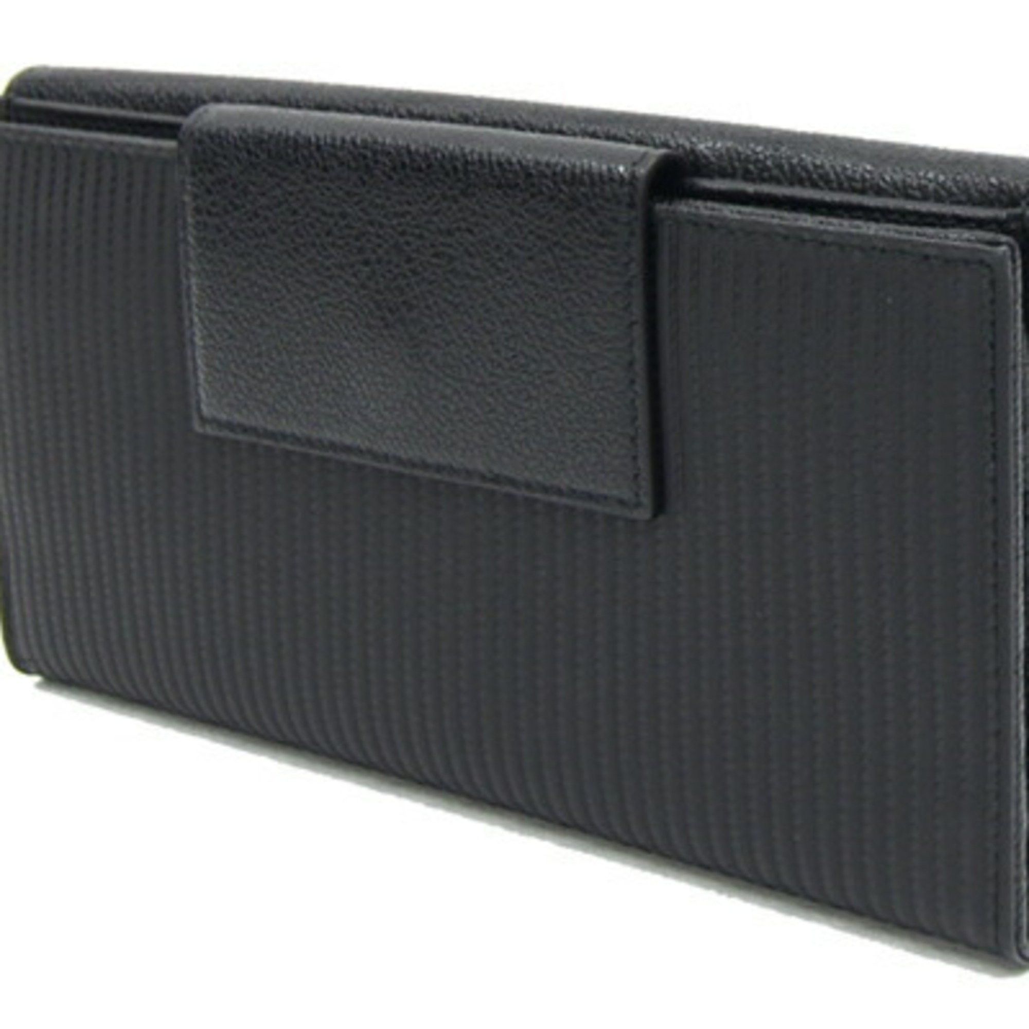 Bvlgari BVLGARI W Long Wallet Millerige 25556 Black Leather Coated Canvas Tri-fold Men's Double Opening Size ONE SIZE - 2 Thumbnail