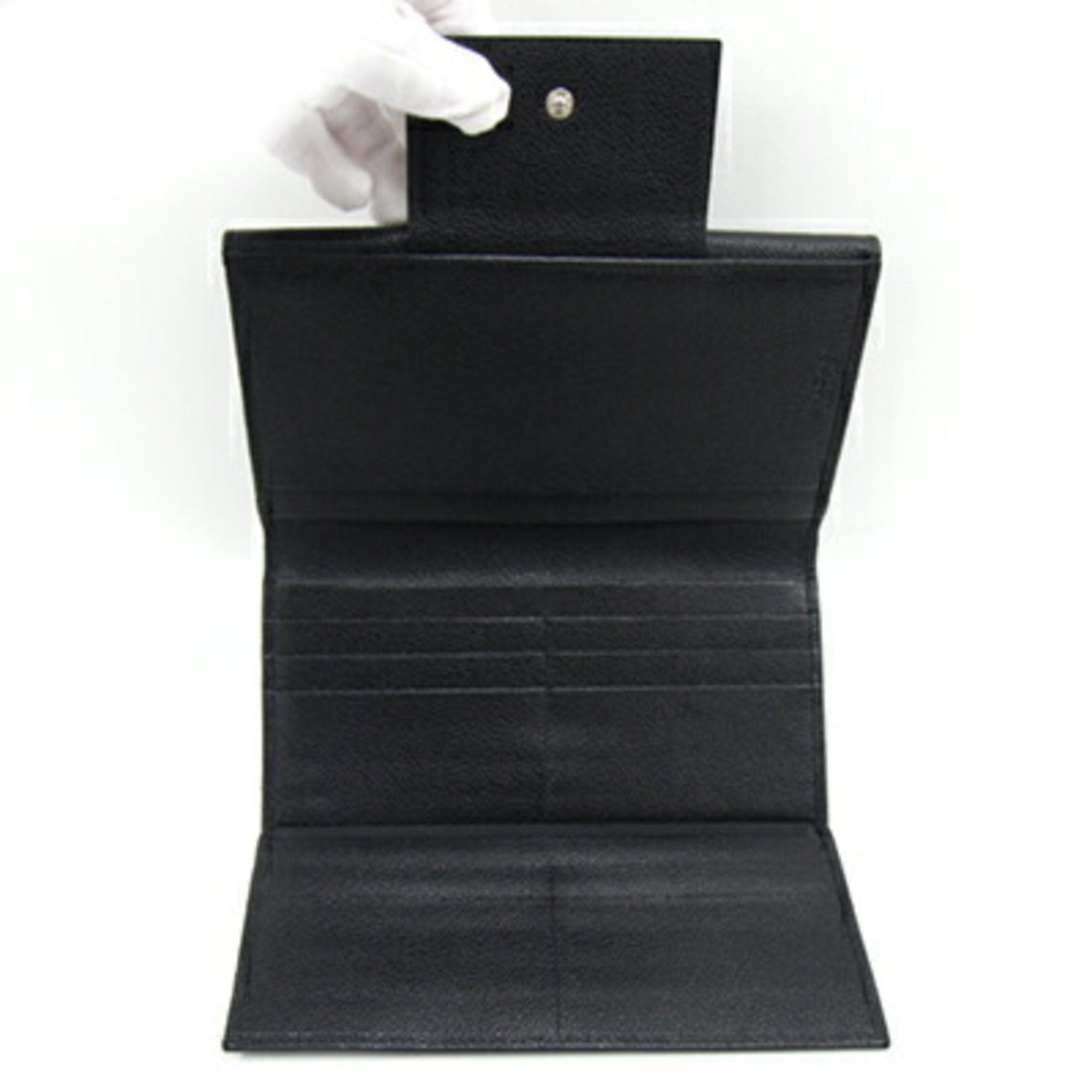 Bvlgari BVLGARI W Long Wallet Millerige 25556 Black Leather Coated Canvas Tri-fold Men's Double Opening Size ONE SIZE - 4 Thumbnail