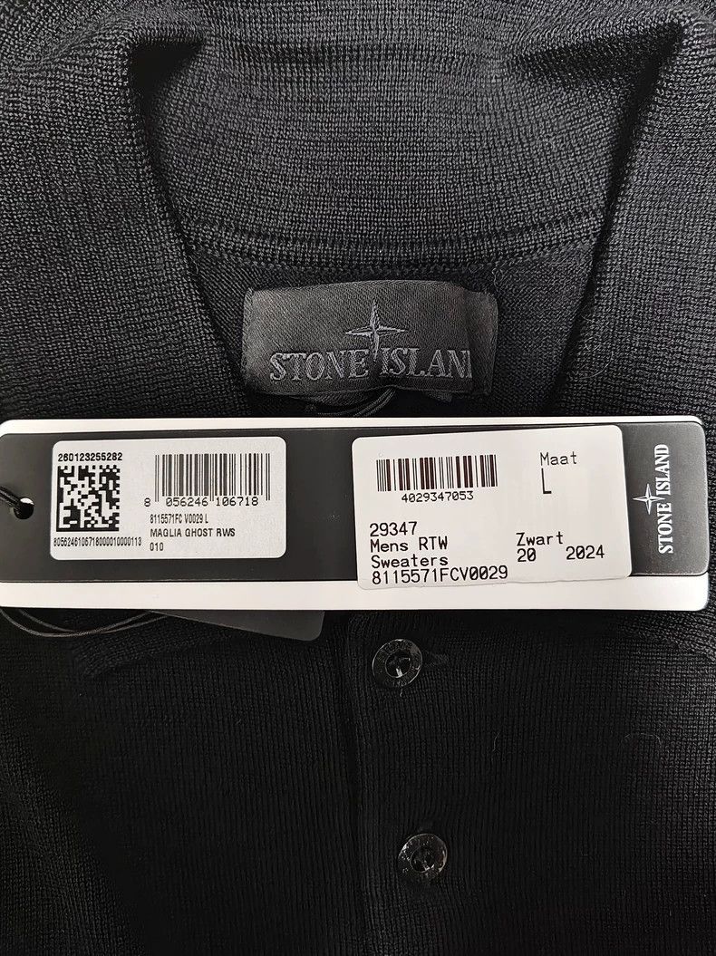 Stone Island Black Stone Island Long Sleeve Knit Sweater Size US L / EU 52-54 / 3 - 4 Thumbnail