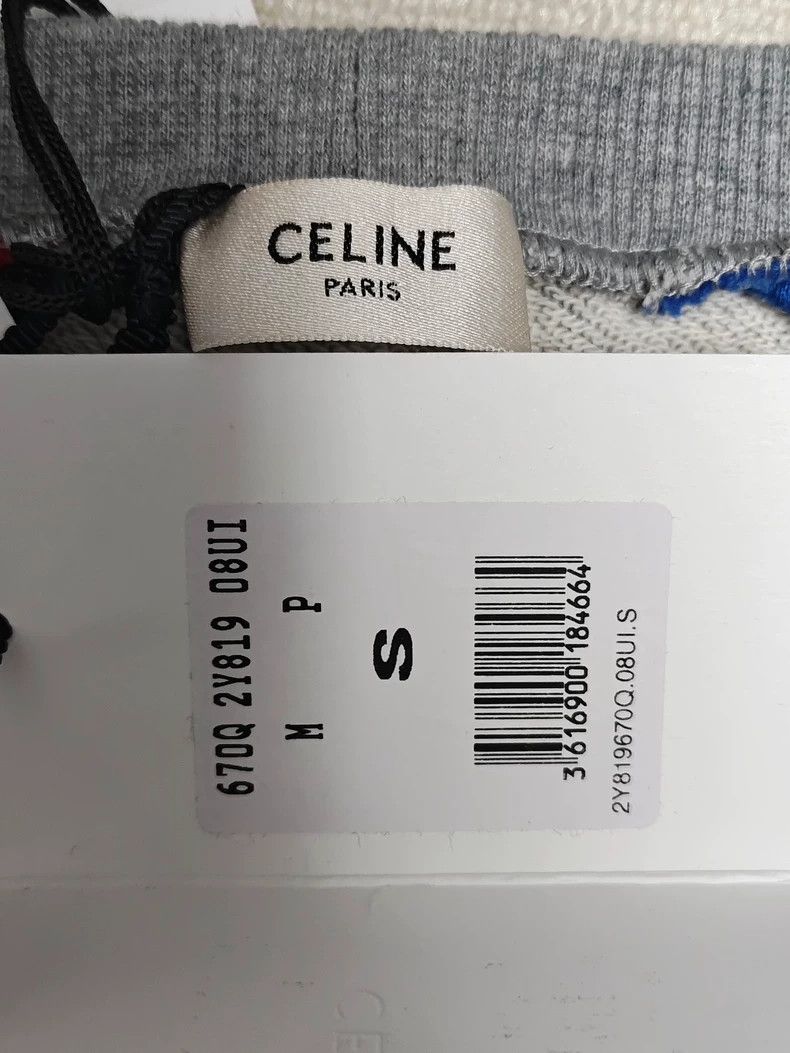 Celine Celine Logo Color Block Long Sleeve Sweatshirt Size US S / EU 44-46 / 1 - 4 Thumbnail