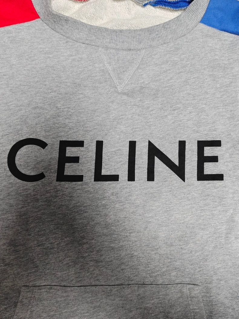 Celine Celine Logo Color Block Long Sleeve Sweatshirt Size US S / EU 44-46 / 1 - 3 Thumbnail