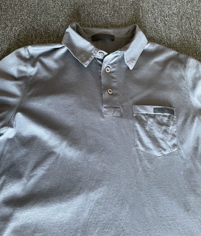 Prada Prada Gray Short Sleeve Polo Shirt Size US S / EU 44-46 / 1 - 2 Thumbnail