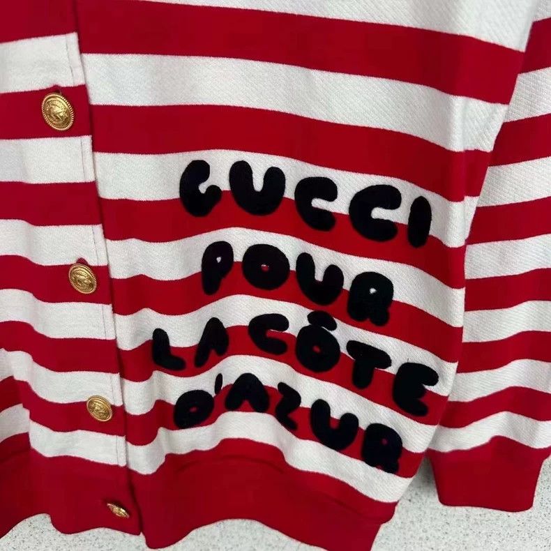 Gucci Gucci Red and White Striped Cardigan Size US S / EU 44-46 / 1 - 3 Thumbnail
