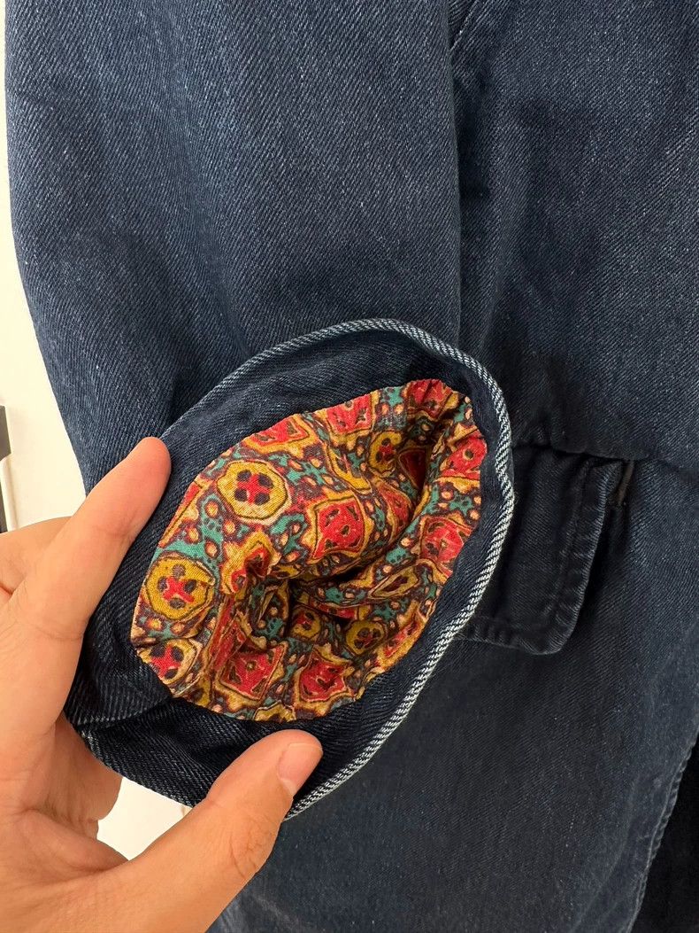 Kapital Vintage Denim Coat with Ethnic Lining Size US L / EU 52-54 / 3 - 6 Thumbnail