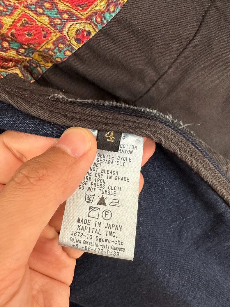 Kapital Vintage Denim Coat with Ethnic Lining Size US L / EU 52-54 / 3 - 7 Thumbnail