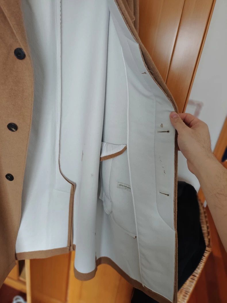 Dries Van Noten Dries Van Noten Beige Long Coat Size US XL / EU 56 / 4 - 4 Thumbnail