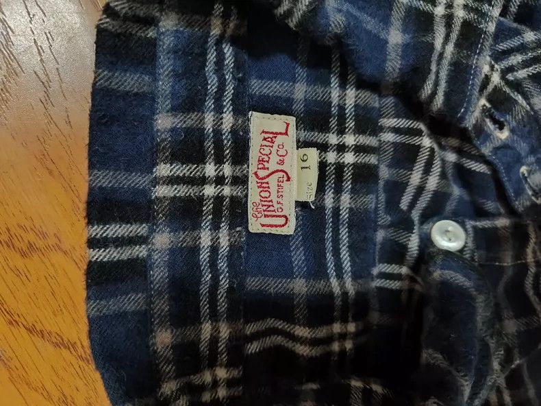 Freewheelers Navy Grey Wool Shirt Size US M / EU 48-50 / 2 - 3 Thumbnail