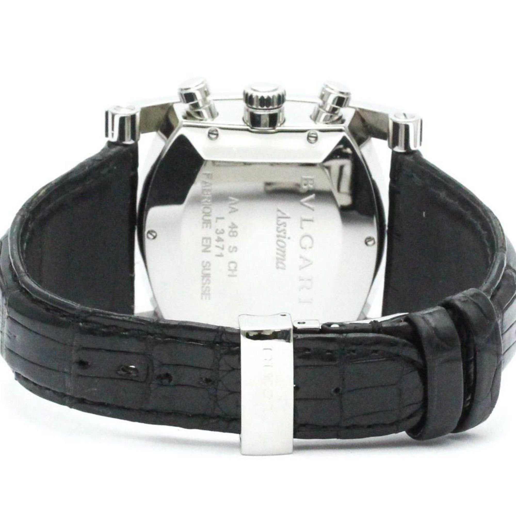 Bvlgari Polished BVLGARI Assioma Chronoragph Steel Automatic Mens Watch AA48SCH BF580517 Size ONE SIZE - 5 Thumbnail