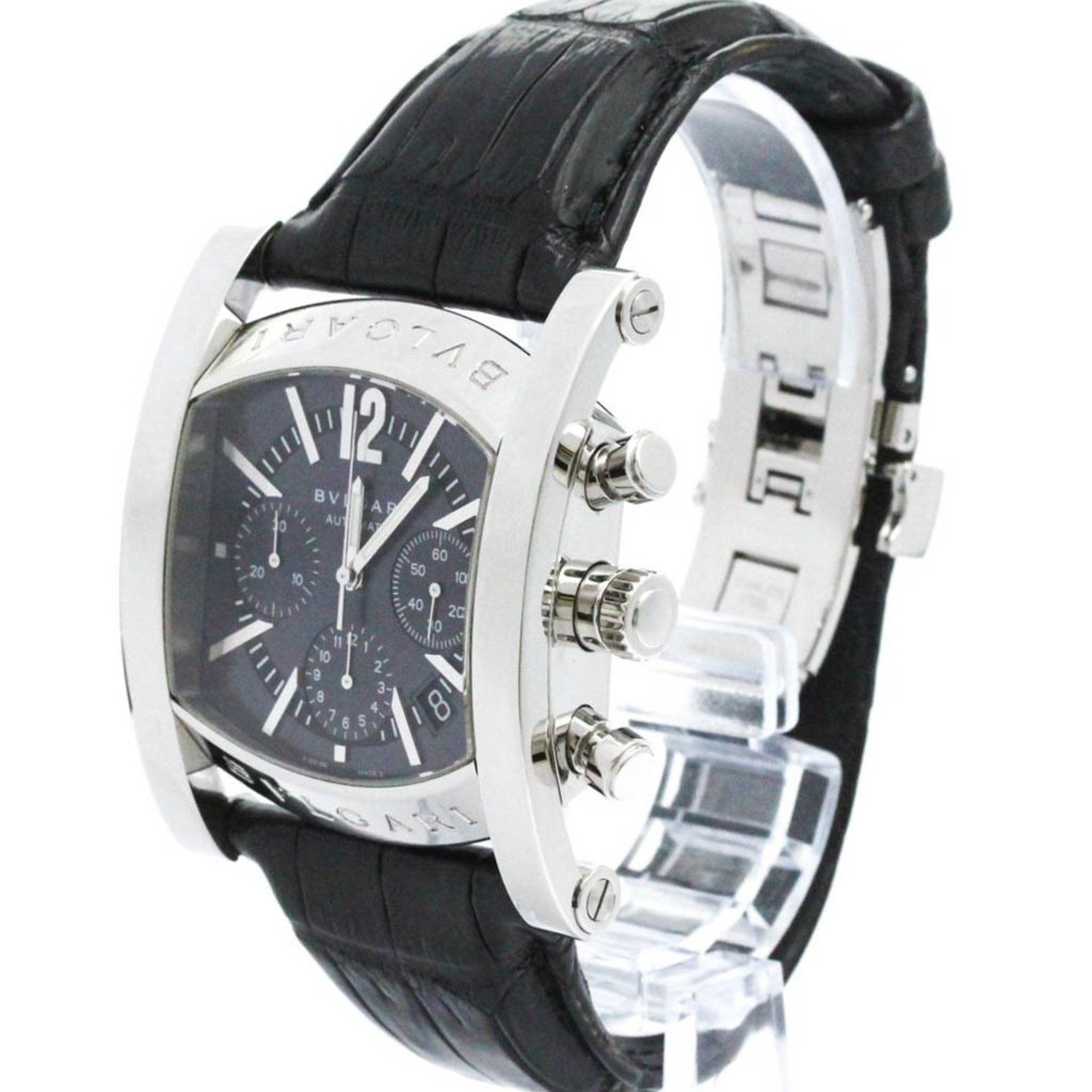 Bvlgari Polished BVLGARI Assioma Chronoragph Steel Automatic Mens Watch AA48SCH BF580517 Size ONE SIZE - 2 Thumbnail