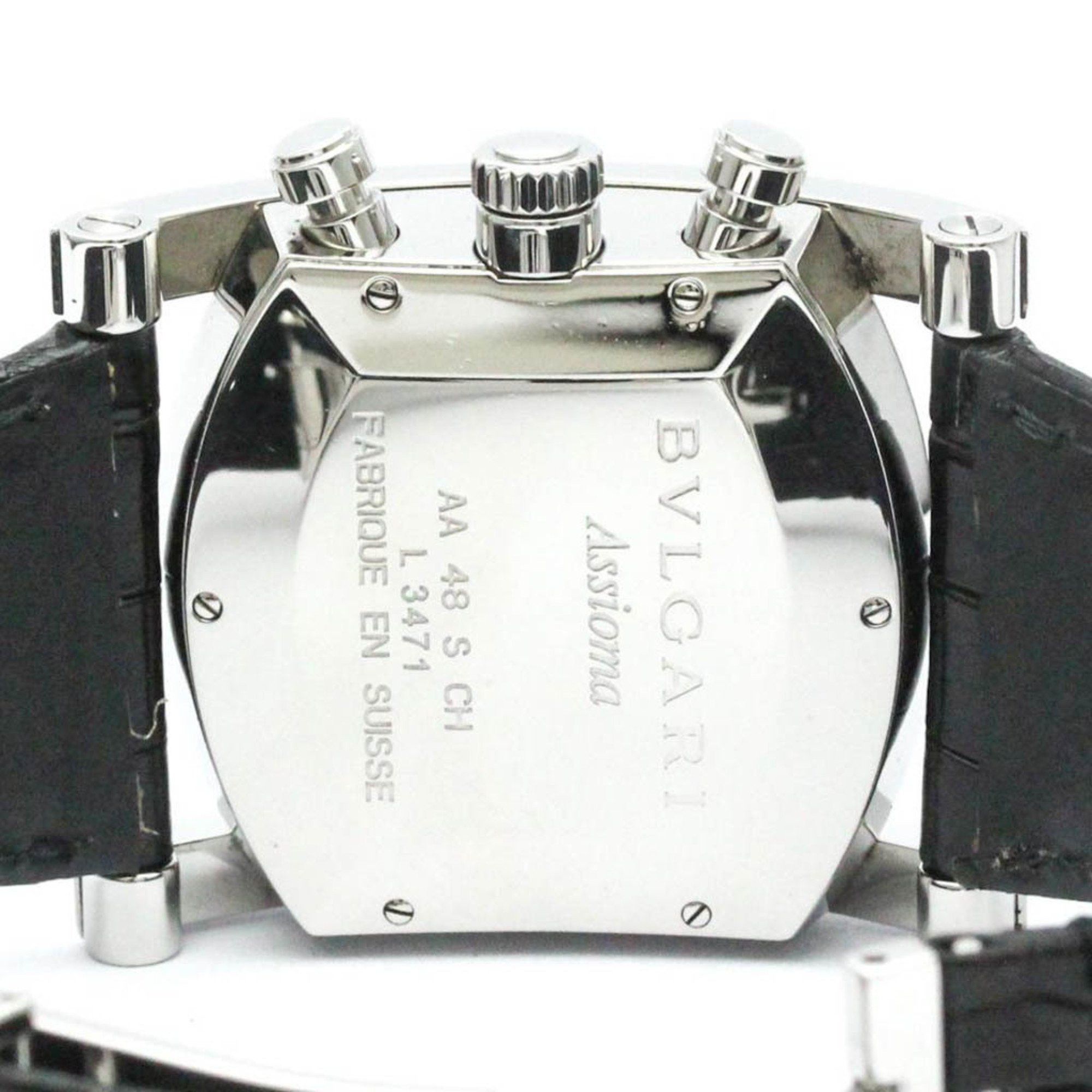 Bvlgari Polished BVLGARI Assioma Chronoragph Steel Automatic Mens Watch AA48SCH BF580517 Size ONE SIZE - 6 Thumbnail