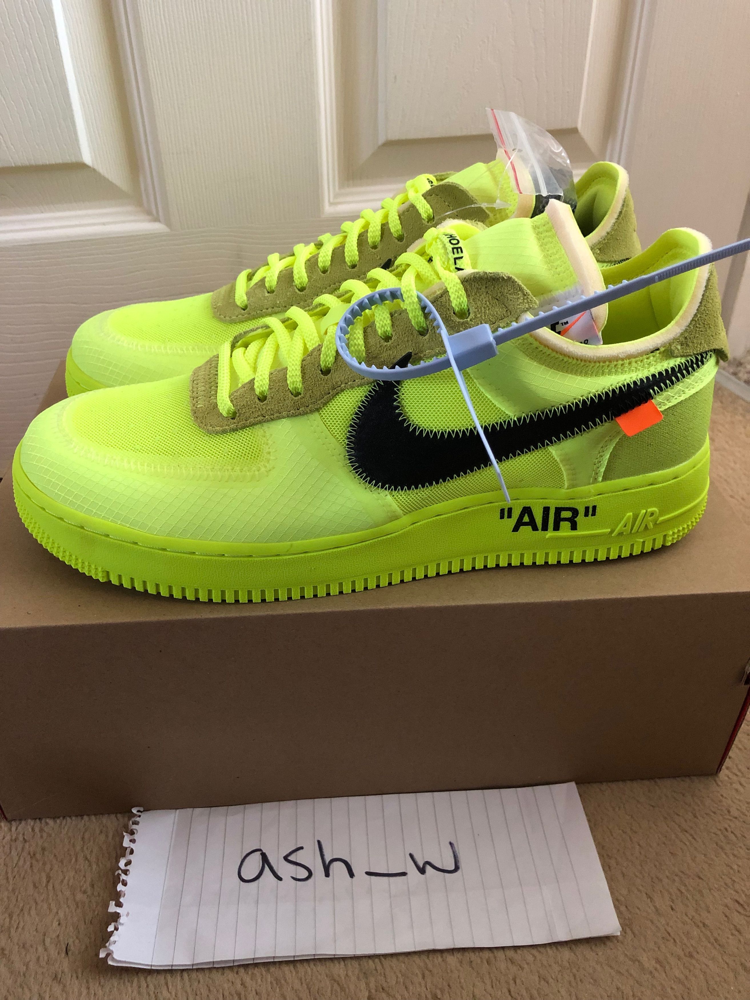 Nike Off White Nike x Off White Air Force 1 Volt Grailed