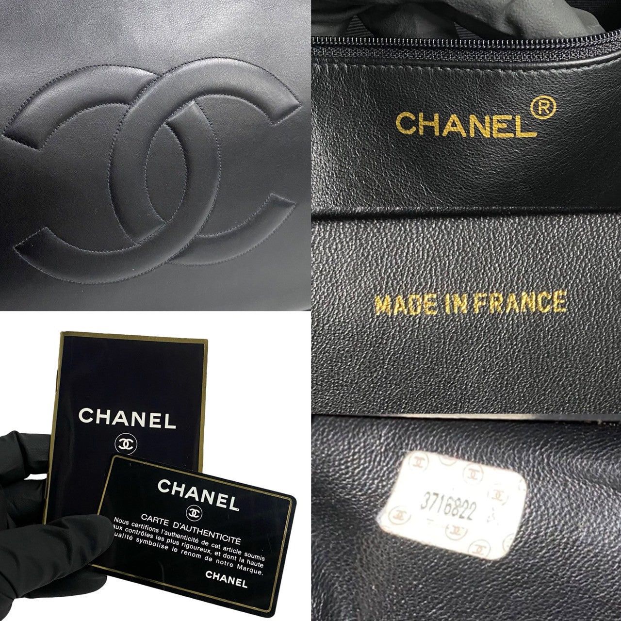 Chanel Chanel Tote Bag Black Leather Size ONE SIZE - 3 Thumbnail
